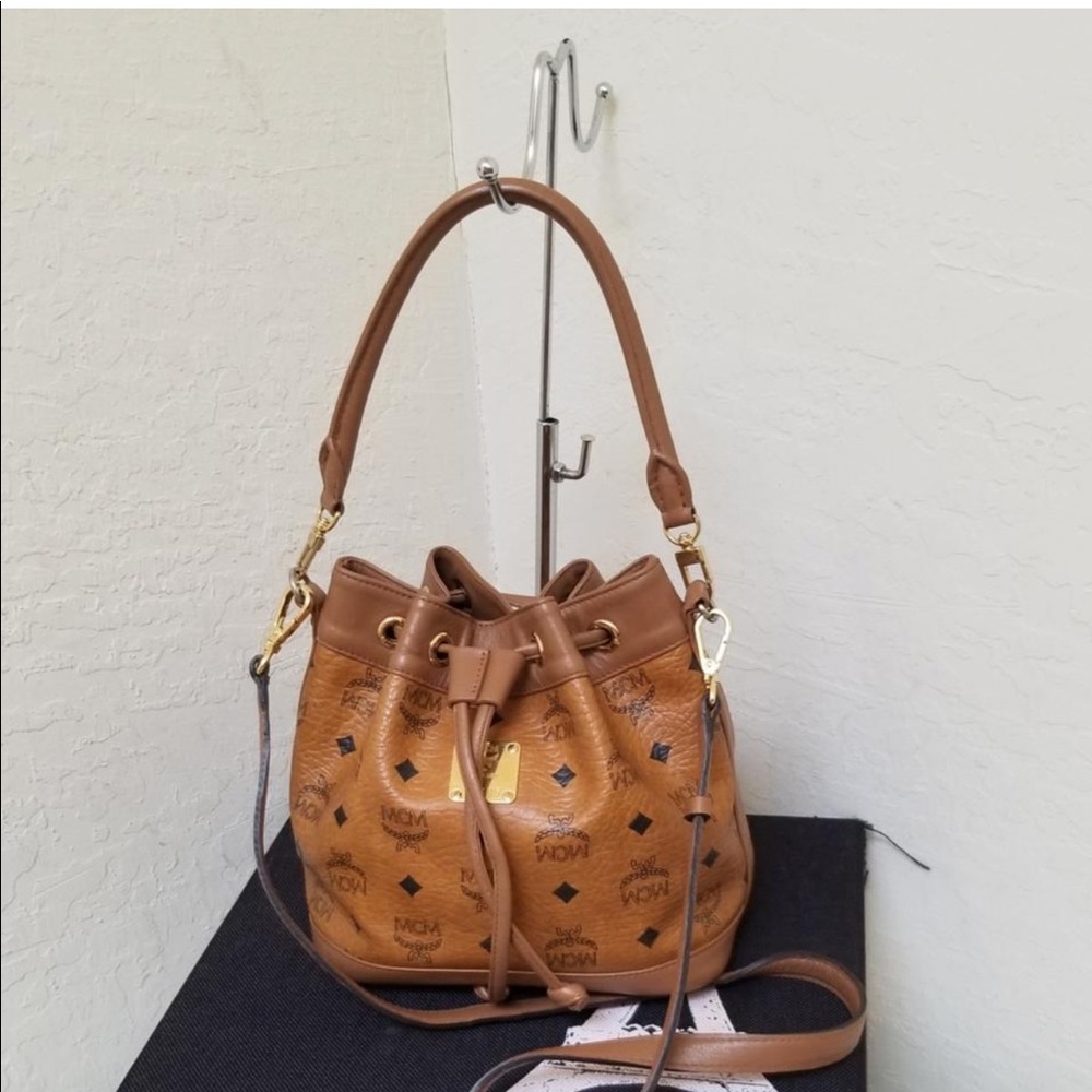 MCM drawstring bucket bag. AUTHENTIC!